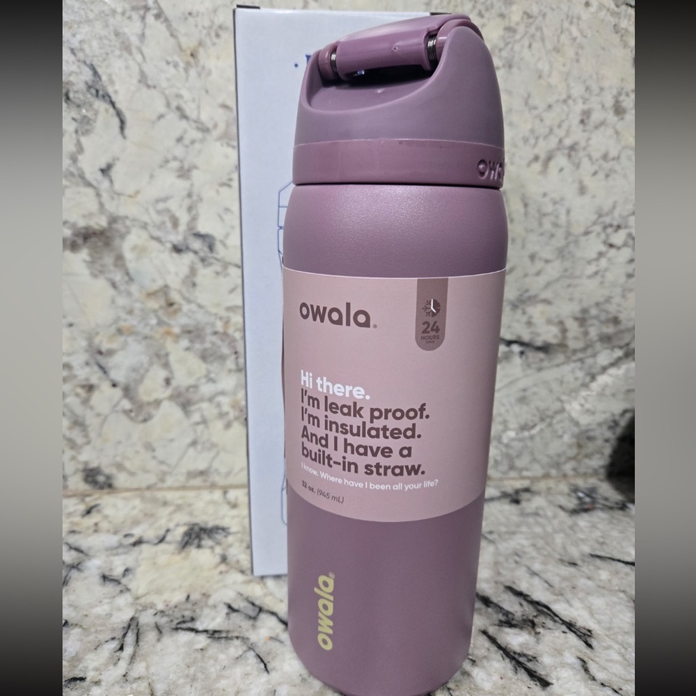 Owala spring revival 32oz Purple Stainless Steel Water Bottle freesip - Picture 3 of 3